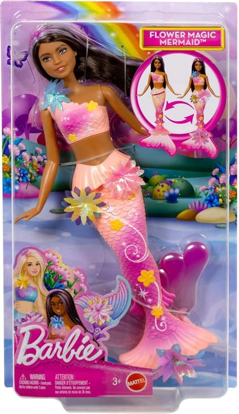 Barbie fantasy garden flower mermaid brunette