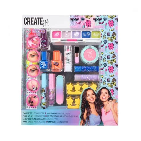 Create It! make-up neon en glitter set