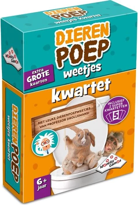 Dierenpoep weetjes kwartet