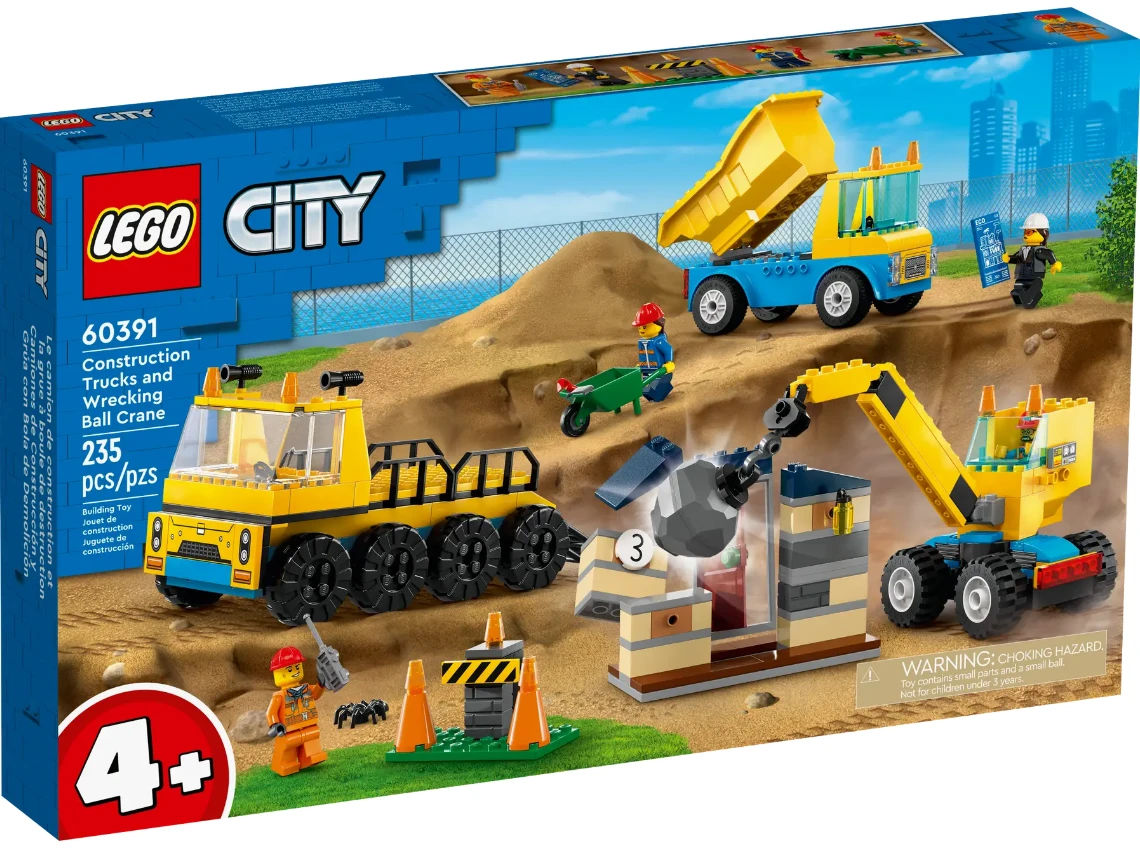 Lego City 60391 Kiepwagen, bouwtruck en sloopkraan