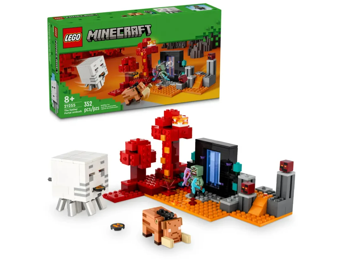 Lego Minecraft 21255 Hinderlaag bij het Nether-portaal
