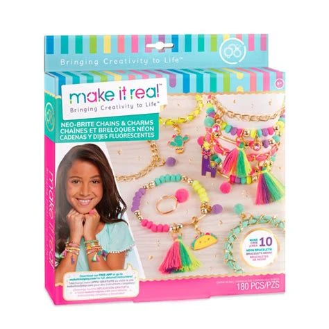 Make It Real neon armband met bedeltjes maken