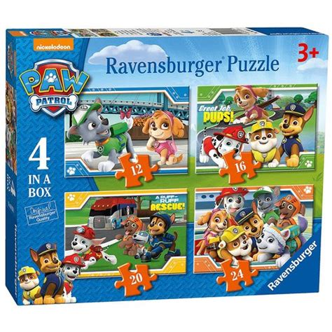 paw patrol, 4 in 1 box