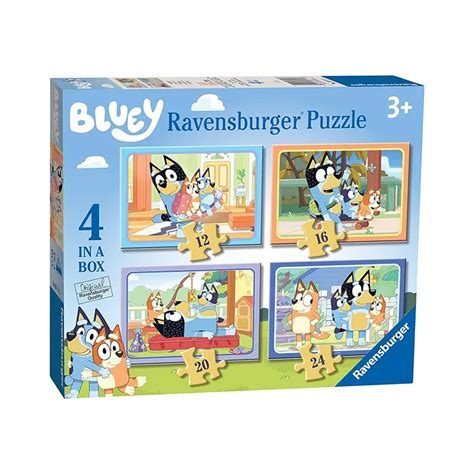 RAVENSBURG bluey, 4 puzzels 1 doos ,