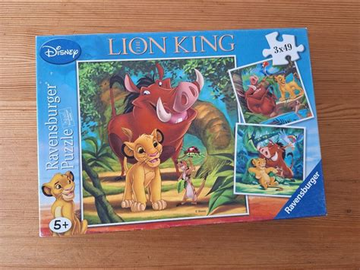 RAVENSBURG lion king 4 puzzels