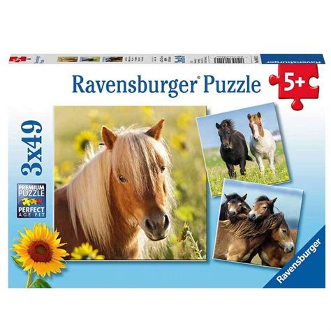 RAVENSBURG paarden puzzels 3 in 1