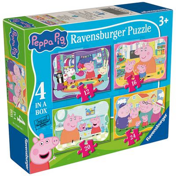RAVENSBURG peppa pig 4 puzzels in 1