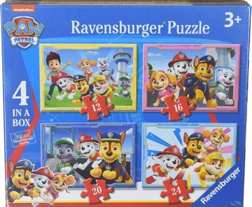 Ravensburger paw patrol 4 in een doos puzzel