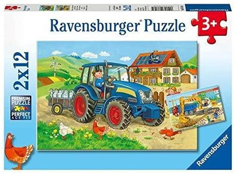 RavensburgerPuzzel Bouwplaats Boerderij 2X12 Stuks